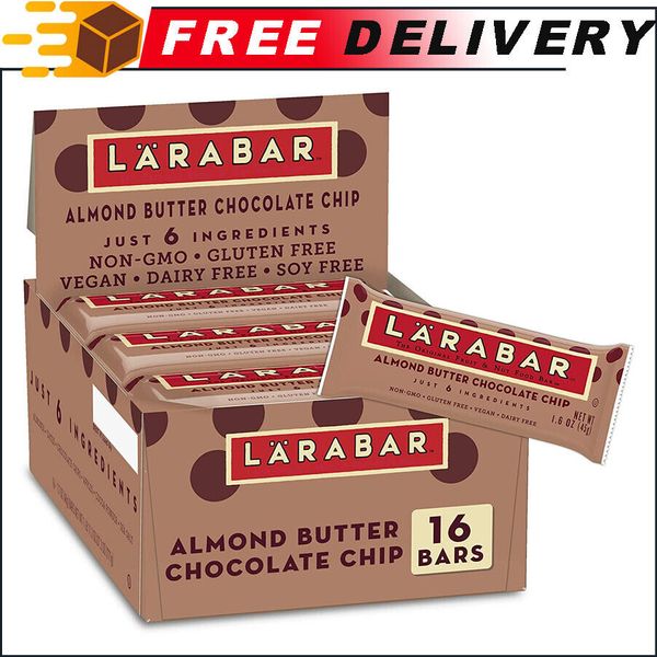 Larabar Almond Butter Chocolate Chip, Gluten Free Fruit & Nut Bar, 1.6 oz, 16 ct