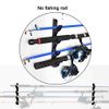 YYST Horizontal Fishing Rod Storage Rack Holder Wall Mount - W Screws - No Fishing Rod- Hold 4 Fishing Rods
