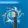 16 Count Replacement Toothbrush Heads Compatible for Oral B Electric Toothbrushes, Black.