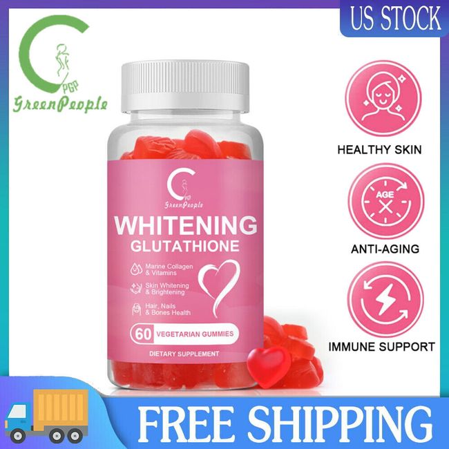 Glutathione Gummies Anti-Aging Skin Whitening Anti Wrinkles 500MG With Collagen