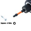 AUTOTOOLHOME 10 Pack #2 Square Driver Bit 2 inch Long Square Impact Drill Bit for Pocket Hole Jig System SQ2 Bits