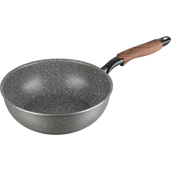 Wahei Freiz RB-2148 Durable, Durable, Deep Frying Pan, 9.4 inches (24 cm), Deep and Safe, Compatible with Induction and Gas