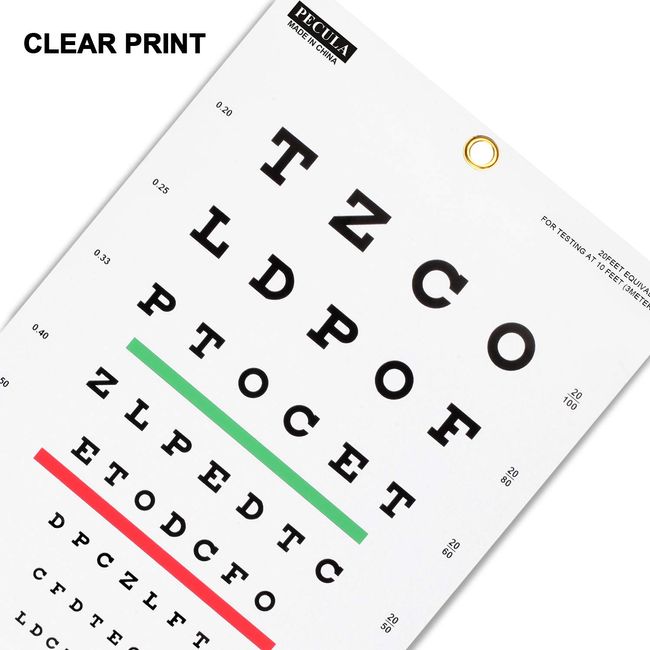 Eye Chart, Snellen Eye Chart, Wall Chart, Snellen Charts for Eye Exams 10  feet 9