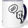 JUNIWORDS Tasse, Wuff Hund, Wähle Farbe, Lila