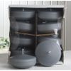 XL-Schwimmkerzen 8 Std. Brenndauer, 8er-Pack, anthrazit-grau