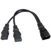 UPS Server C14 to 2 x C13 Y Splitter Adapter Extension Power Cable Cord,1ft/30cm