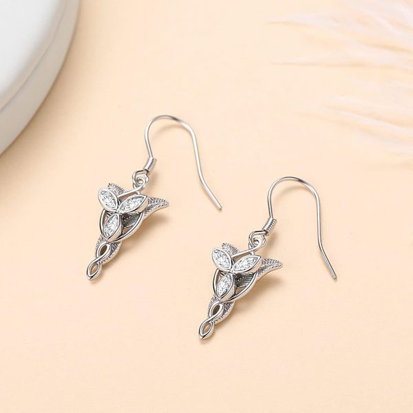 Lord of The Rings Earrings 925 Sterling Silver Arwen Evenstar Jewelry Lord of The Rings Gifts for Women Men Girls