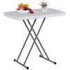 2.5 Foot Plastic Folding Table Adjustable Height Camping Barbecues Picnic Table