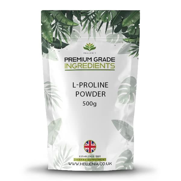 Hellenia L-Proline Powder 500g - Premium Grade Ingredients