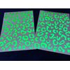 Reflective Leopard Print Motorcycle Helmet Stickers Kit - Green