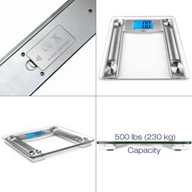 Ozeri Scale Bath 560 Lbs / 255 Kg 0.1 Lbs/0.05 Kg Sensor Digital