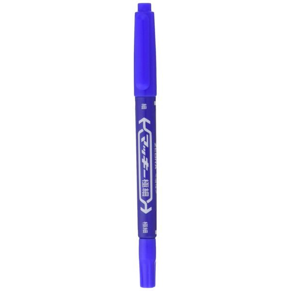 Zebra B-MO-120-MC-BL Permanent Marker, Mckee, Ultra-fine, Blue, 10 Pieces