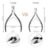 Cuticle Nippers Salon Grade for Manicurist Extremely Sharp Effortless Cuticle Trimmer Precise Clippers Pedicure Manicure Nail Care Tool, opove X7 mini, Space Gray