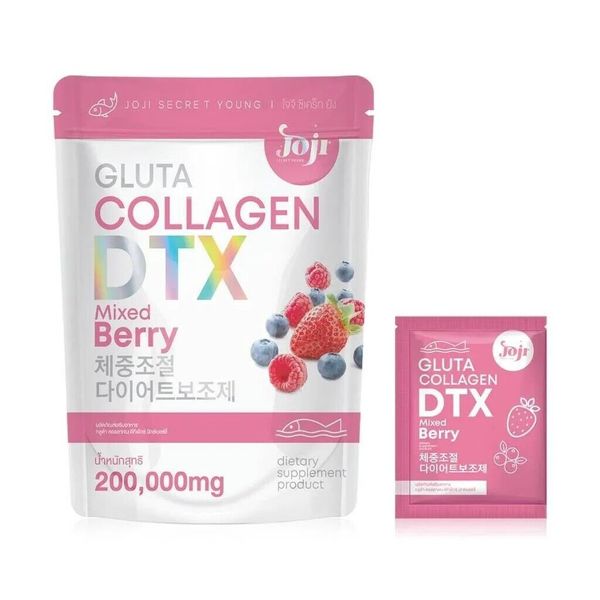 12 x Joji Gluta Collagen DTX Mixed Berry 200,000 mg Weight Management 10 sachets