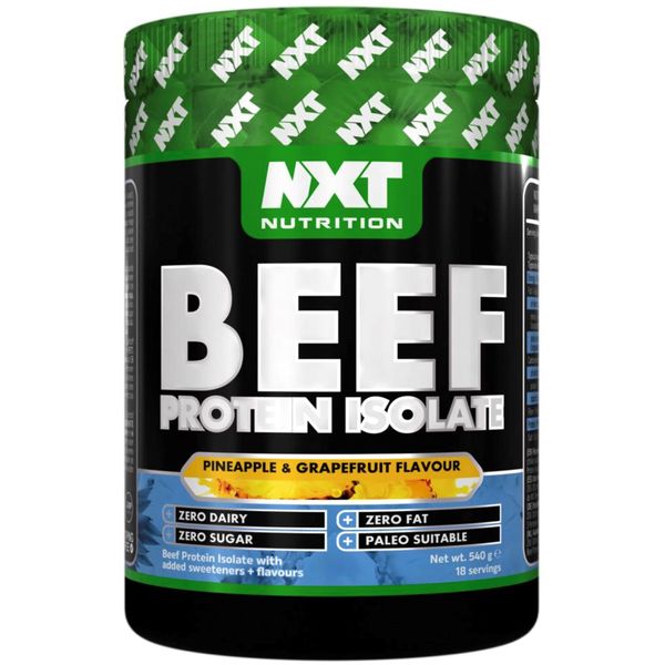 NXT Beef Protein Isolate 540g - High Protein Powder in Natural Amino Acids - Paleo, Keto Friendly - Dairy and Gluten Free | 540g (Pineapple Grapefruit)