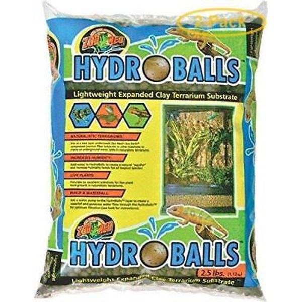 Zoo Med HydroBalls Clay Terrarium Substrate 2.5 lbs - Pack of 2