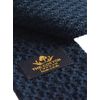 THE COTTON LONDON OPEN WEAVE PLAIN KNITTED TIE – NAVY