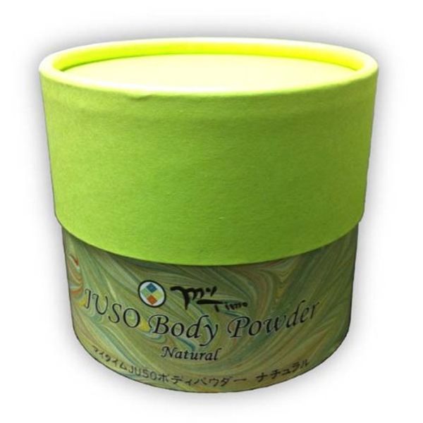 My Time JUSO Body Powder, Natural, 3.5 oz (100 g), Handmade Puff Included