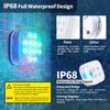 2 Pack Rechargeable Submersible LED Lights with Remote Control Waterproof RGB