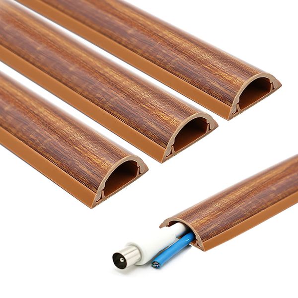 Wiring Cover, Wood Grain, For Floors, Cable Mall, Cord Hidden Cover, Lan Cable, Mall, Wall, Floor Cord Cover, Width 1.2 x Height 0.5 inches (3 cm) x Height 11.8 inches (30 cm) x Length 13 Pieces