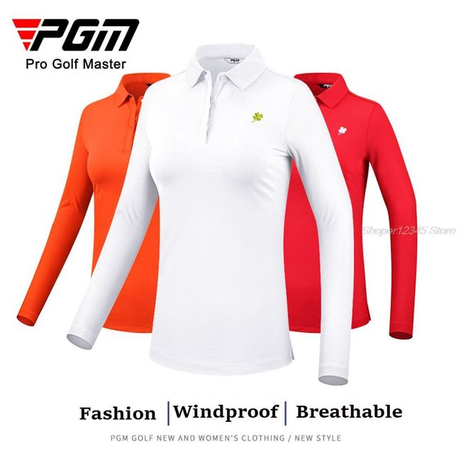 Pgm Men's Long Sleeve Golf Shirts Casual Sports T-Shirt