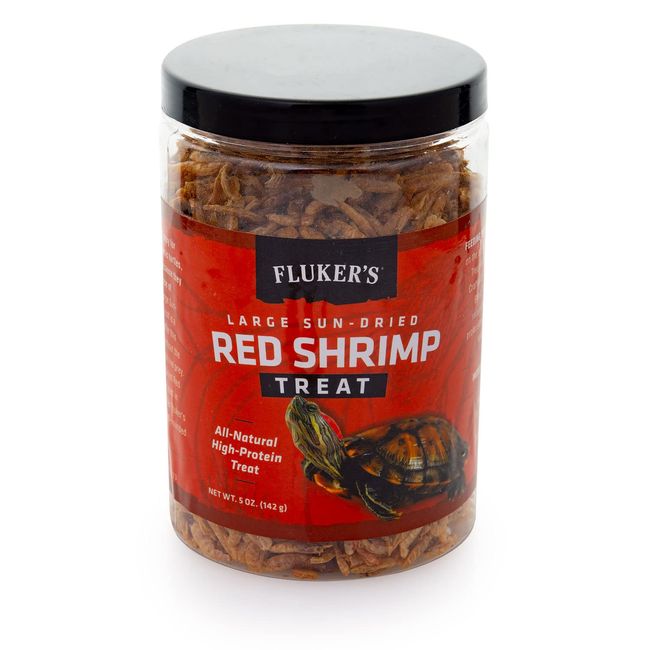 Fluker's All Natural Large Sun-Dried Red Shrimp - Perfect for Aquatic Turtles, Aquatic Frogs, Tegus, Monitors, and Tropical Fish, 5oz