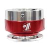 NRG BALL LOCK QUICK RELEASE STEERING WHEEL SILVER BODY & RED RING SRK-100RD
