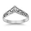 Solid 925 Sterling Silver Wishbone Pattern Ring in sizes G-Z (H)
