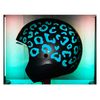 Reflective Leopard Print Motorcycle Helmet Stickers Kit - Blue