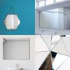 Peel and Stick Mirror Sticker Self Adhesive Removable Mirror Flexible Wall Stick