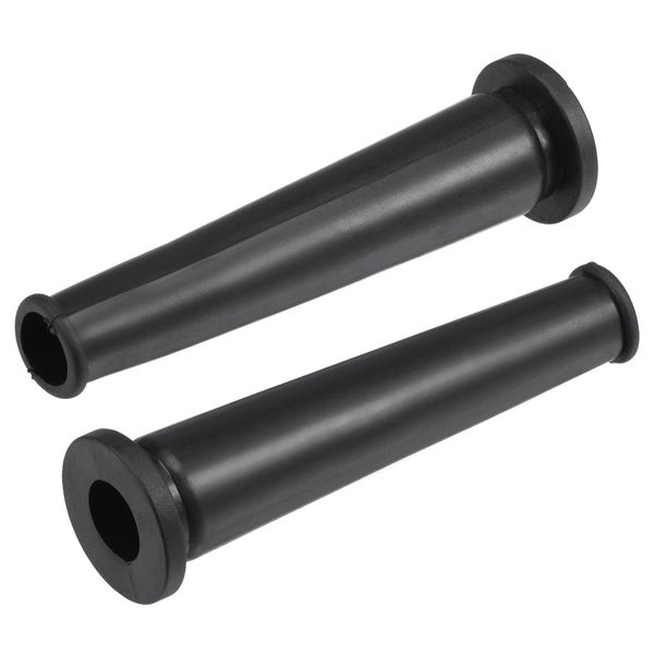 sourcing map Cord Boot Protector Cable Sleeve Hose Rubber 69mm Length Black 10 Pcs
