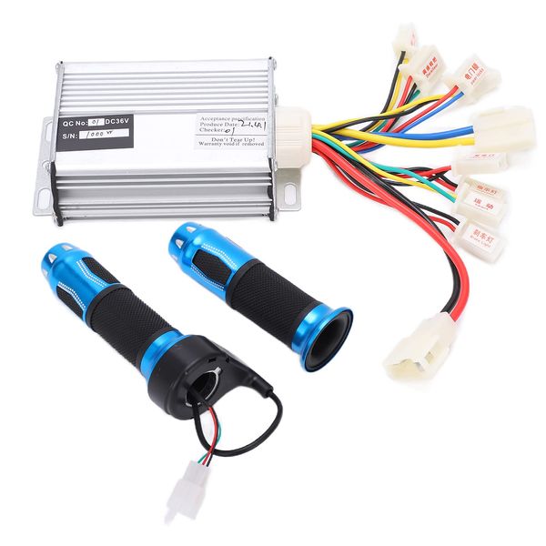 Scooter Motor Controller, 36V 1000W Brushless Speed Controller Aluminum Throttle Soft Rubber Grip For Electric Bicycles, Electric Tricycles, Electric Scooter Electric Bicycle Modification Accessories