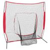 7'×7' Baseball Softball Practice Net Hitting Net Batting Pitching Training w/Bag