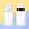 HEALLILY 2Pcs Nail Polish Remover Bottles Push Down Empty Lockable Pump Dispenser Bottle Plastic Press Bottle for Nail Polish Makeup Remover 200ml