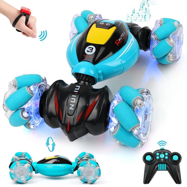 DDAI RC Cars Gesture Sensing Stunt Car - Best Gifts for Boys 6-12 Year Old 360° Rotating 4WD Remote Control Transform 2.4Ghz Hand Controlled Car Birthday Presents for Kids Age 7 8 9 10 11 yr