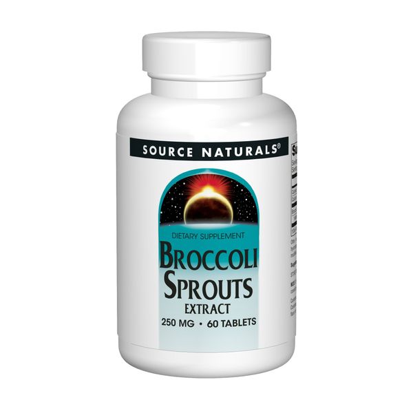 Source Naturals Broccoli Sprout Extract 250mg Powerful Superfood Supplement, Source Of Sulforaphane, Fiber & Calcium - 60 Tablets