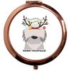 Flox Creative Rose Gold Circle Compact Mirror Merry Woofmas!