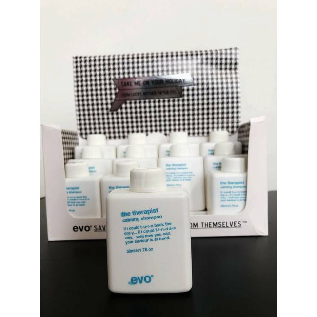 Evo NEW Therapist Calming Shampoo Travel size 12  bottles box 1.7 Oz