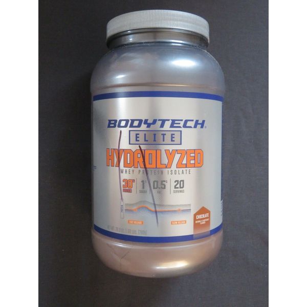 Bodytech Elite Hydrolyzed Whey Protein 26.9 Oz 20 Servings Chocolate !1 OPENED