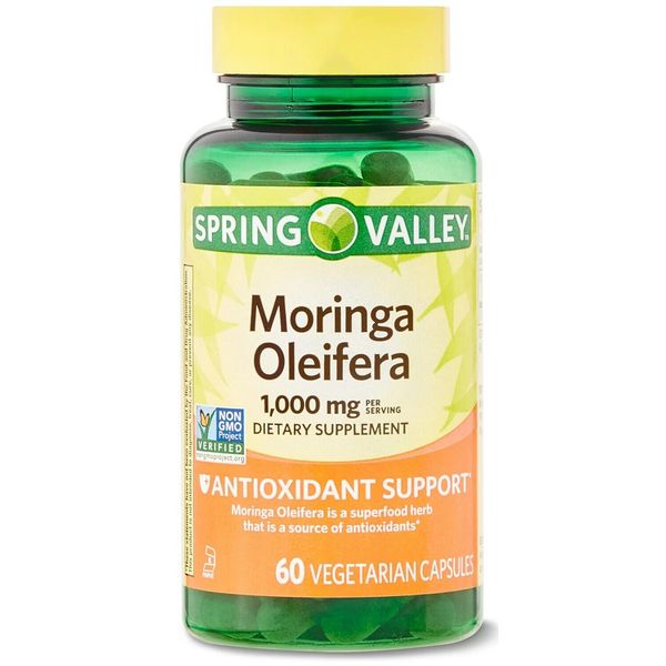 Moringa Oleifera 1000 Mg Superfood Natural Multivitamin Anti Aging, 60 Capsules