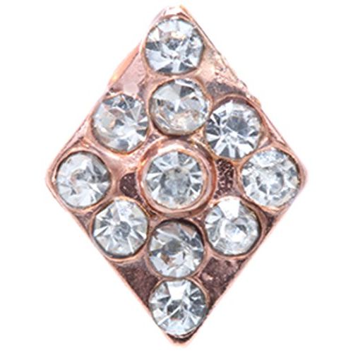 diamond crystal (2 each) pink gold