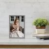 Lawrence Frames 4x6 Brushed Nickel Metal Picture Frame with Rope Design