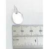 Oval plain disc sterling silver charm pendant .925 x 1 Discs charms
