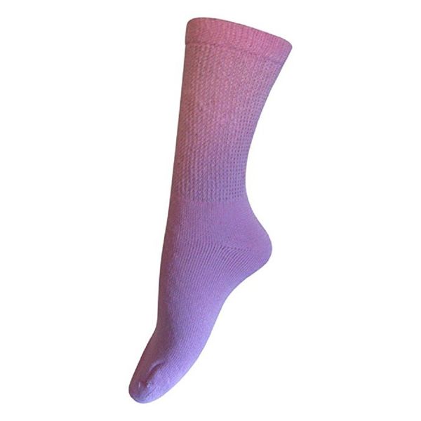 Womens Diabetic Crew Socks (3 Pack) 9-11, Pink, Made in The USA
