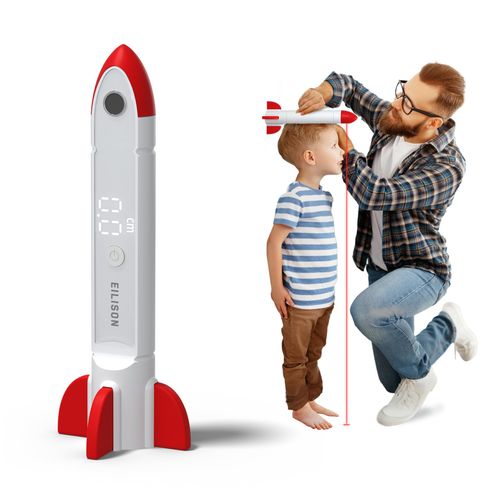 EILISON Handheld Digital Height Measuring Device Ultrasonic Measuring Instrument with App Sync, Portable Adjustable Stadiometer for Kids and Adults, Accurate from 30cm to 200cm with LED Display