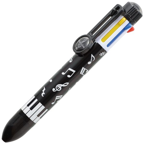 Pianoline 8 Colors Ballpoint Pen (Piano Keyboard & Music Note Pattern)