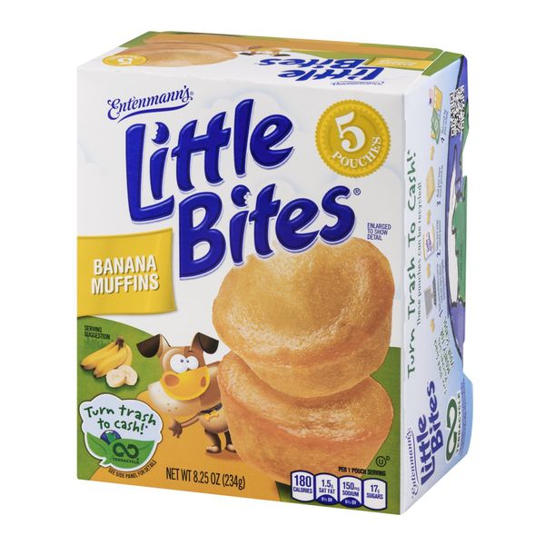 Entenmanns Little Bites Banana Muffin Pouches - 5 CT