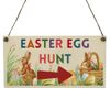 Second Ave Easter Egg Chocolate Hunt Wooden Hanging Rectangle Sign Plaque
