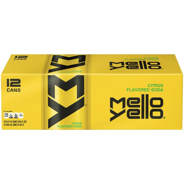 Mello Yello Carbonated Soft Drink, 12 Count (Pack of 12)