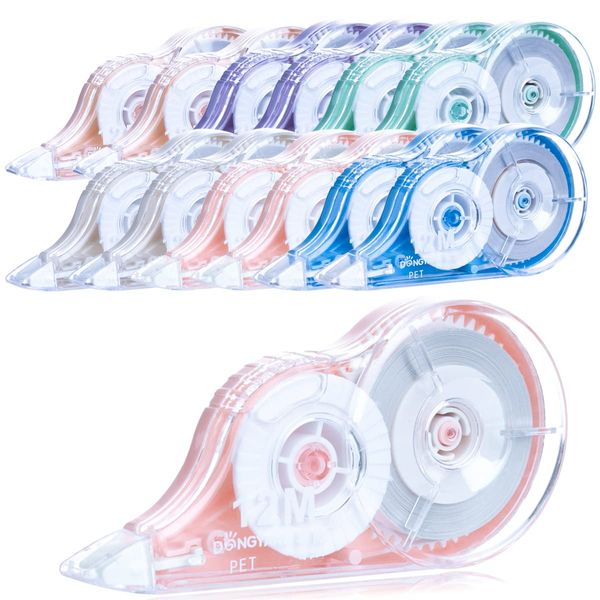 Correction Tape, 12 Pack White Out Correction Tape Dispenser, Easy to Use Applicator for Instant Corrections, Study Supplies and Office Products, 144mx5mm